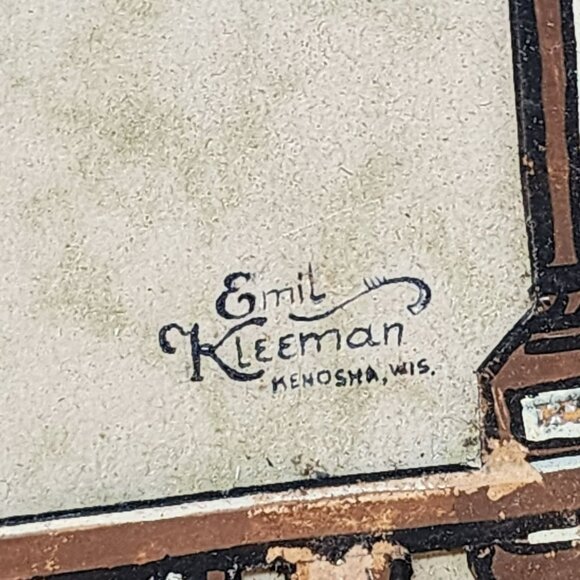 Vintage Emil Kleeman Framed Portrait Art Print Kenosha Wisconsin Artist - Picture 3 of 11